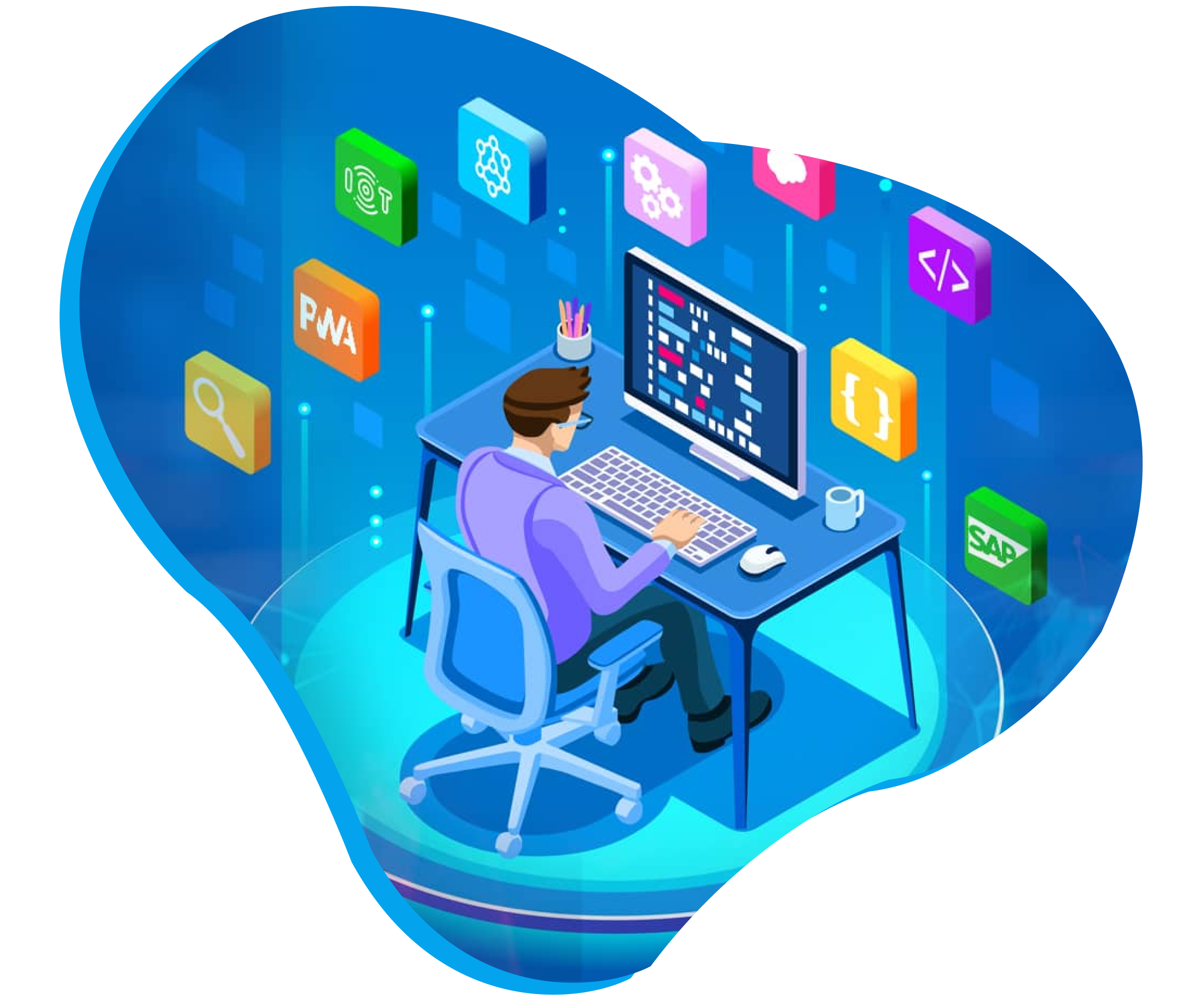 Two Girls working together